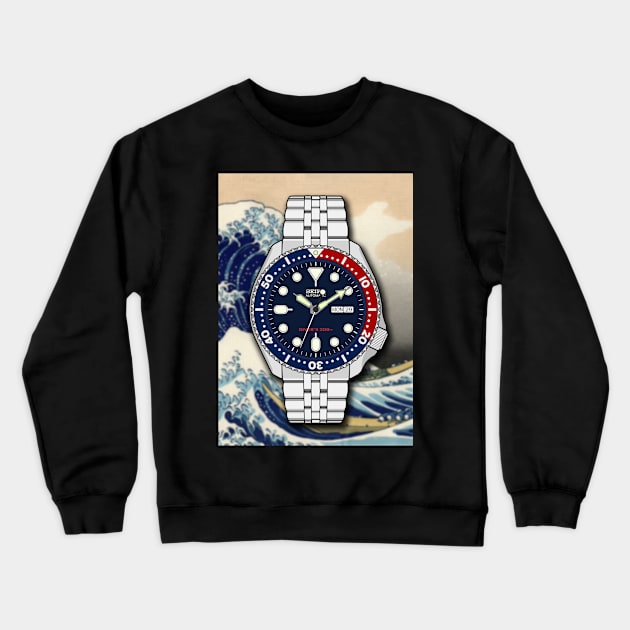 Seiko SKX Diver's Watch Crewneck Sweatshirt by HSDESIGNS